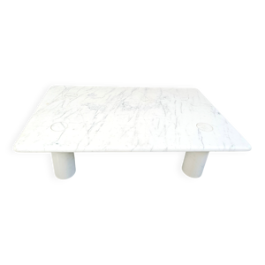 Table basse en marbre de Carrare d'Angelo Mangiarotti pour Up&Up, Italie