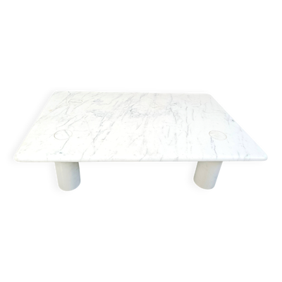 Table basse en marbre de Carrare d'Angelo Mangiarotti pour Up&Up, Italie