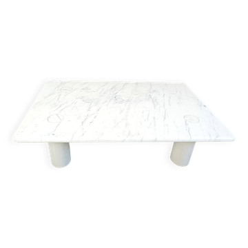 Table basse en marbre de Carrare d'Angelo Mangiarotti pour Up&Up, Italie
