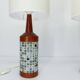Pair of Scandinavian teak and mosaic table lamps, Denmark 1960s