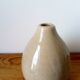 beige vase in finely cracked glazed ceramic