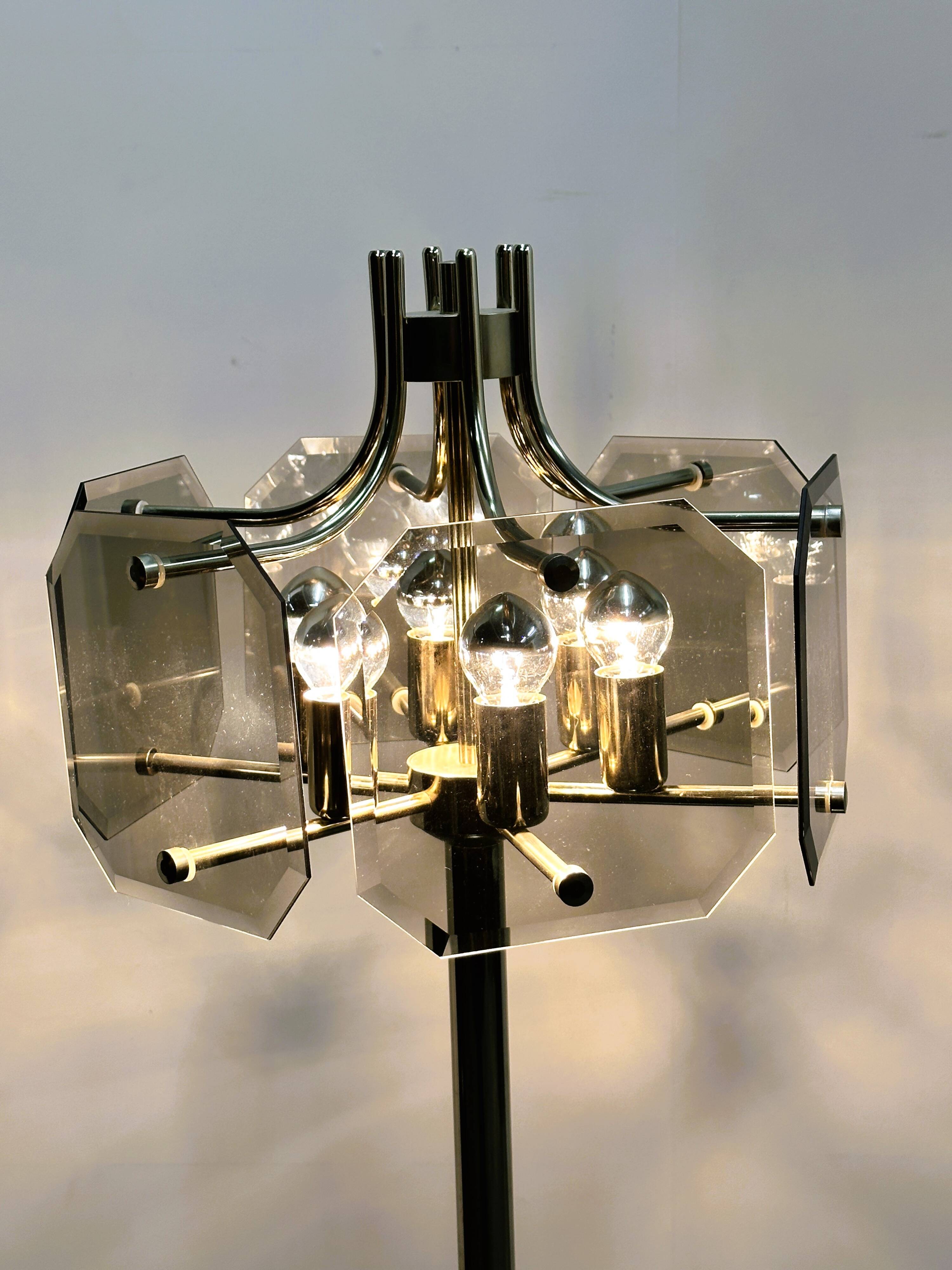 Vintage Luigi Colani Chrome Floor Lamp from the 70s.