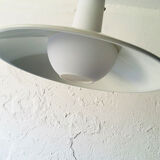 Opaline et metal german lamp, 1960s