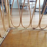 Bamboo and rattan bedside shelf