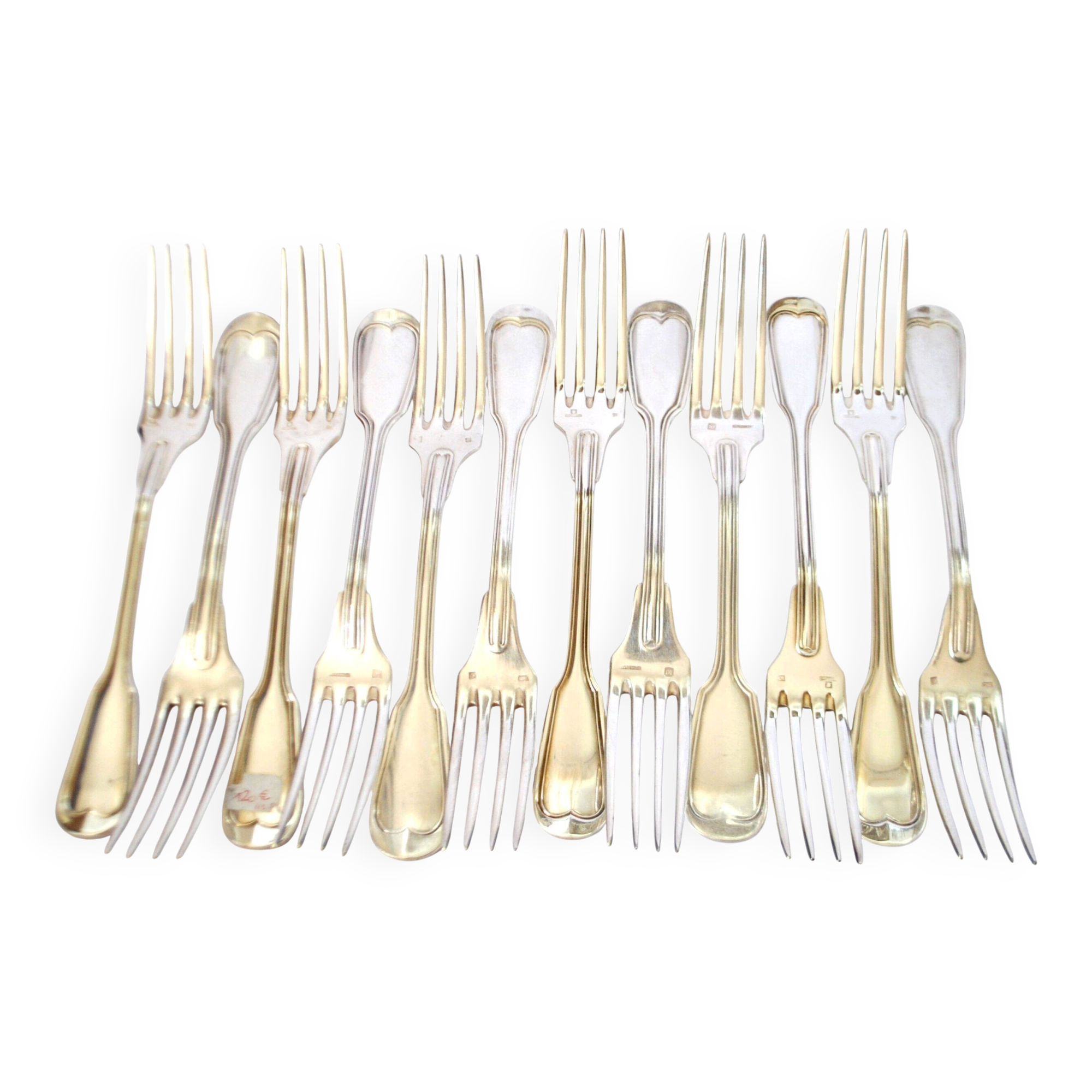 ST MEDARD set of 12 table forks in antique style Chinon 21 cm