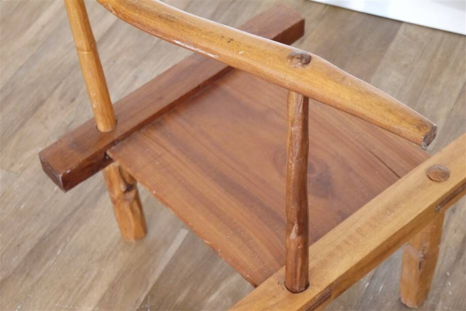 Vintage brutalist chair "Baoulé" 1950