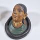 Pair of antique ceramic portrait busts from Rajasthan