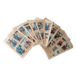 Lot de 10 planches d'imageries d'Epinal