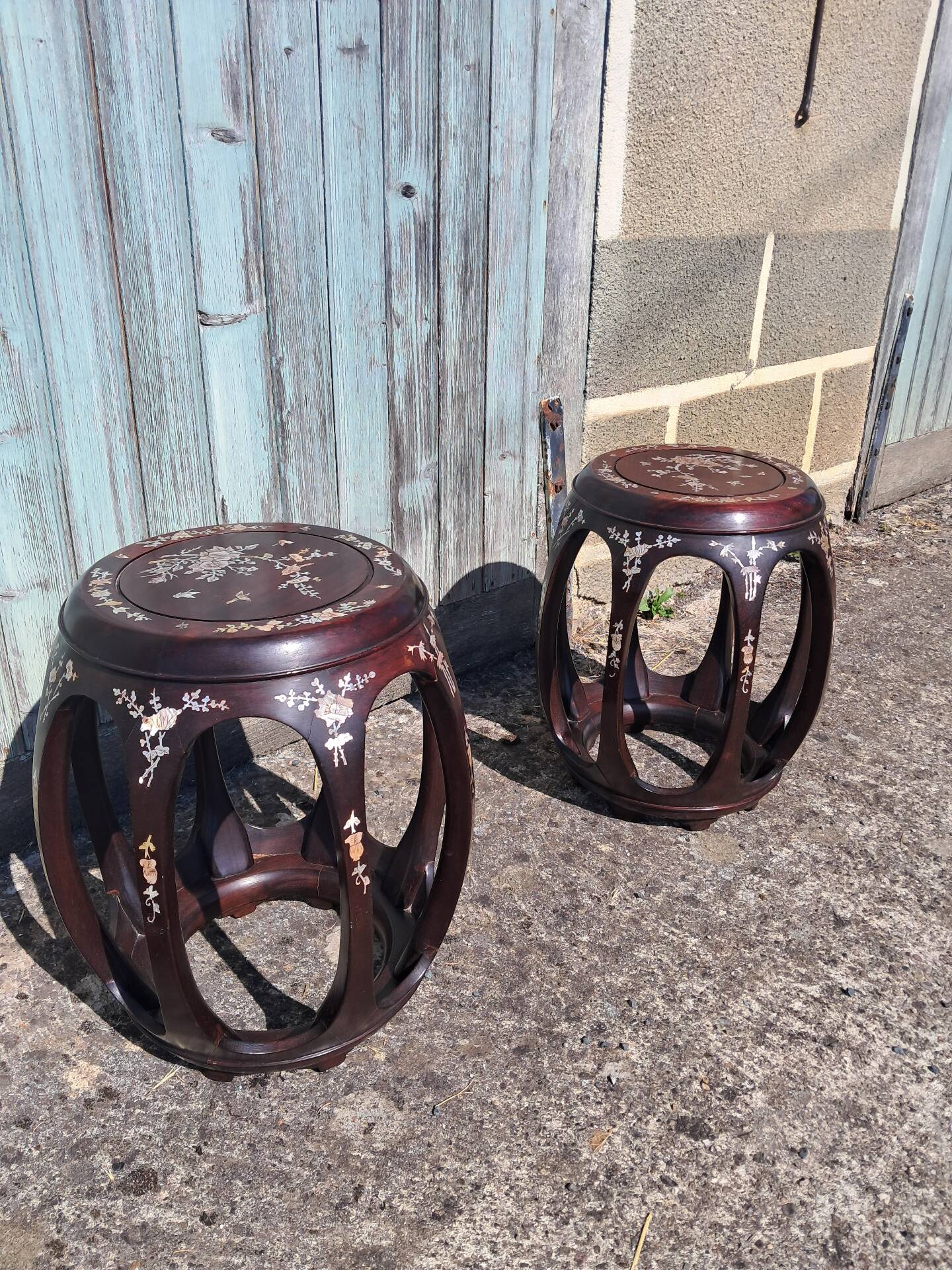 Pair of Chinese stools