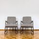 Kvadrat Customizable Pair Of Restored Mid Century Armchairs, 1960s