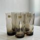 5 Luminarc France smoked water/orangeade glasses.