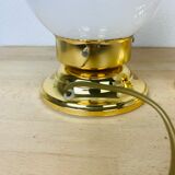 Pair of Mazzega Murano Hollywood Regency gold lamps