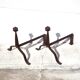 Chenets de cheminée en fonte, moderniste, brutaliste, accessoires cheminée,andirons