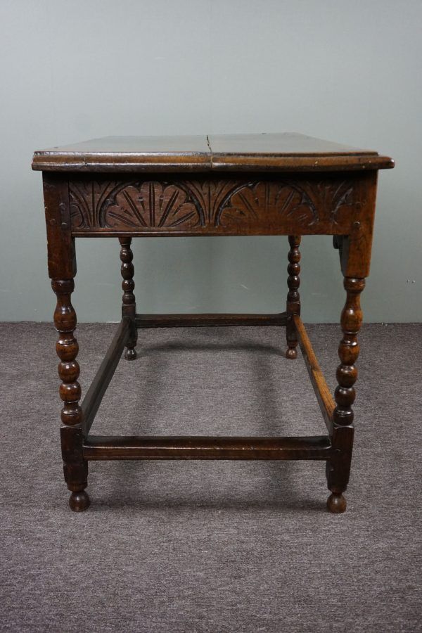 Carved antique English side table