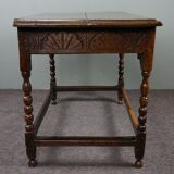 Carved antique English side table