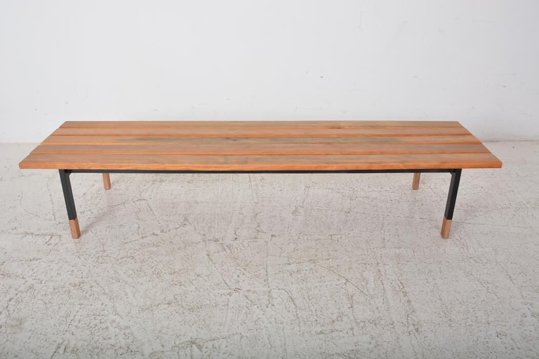 Slatted bench dating from the 60s