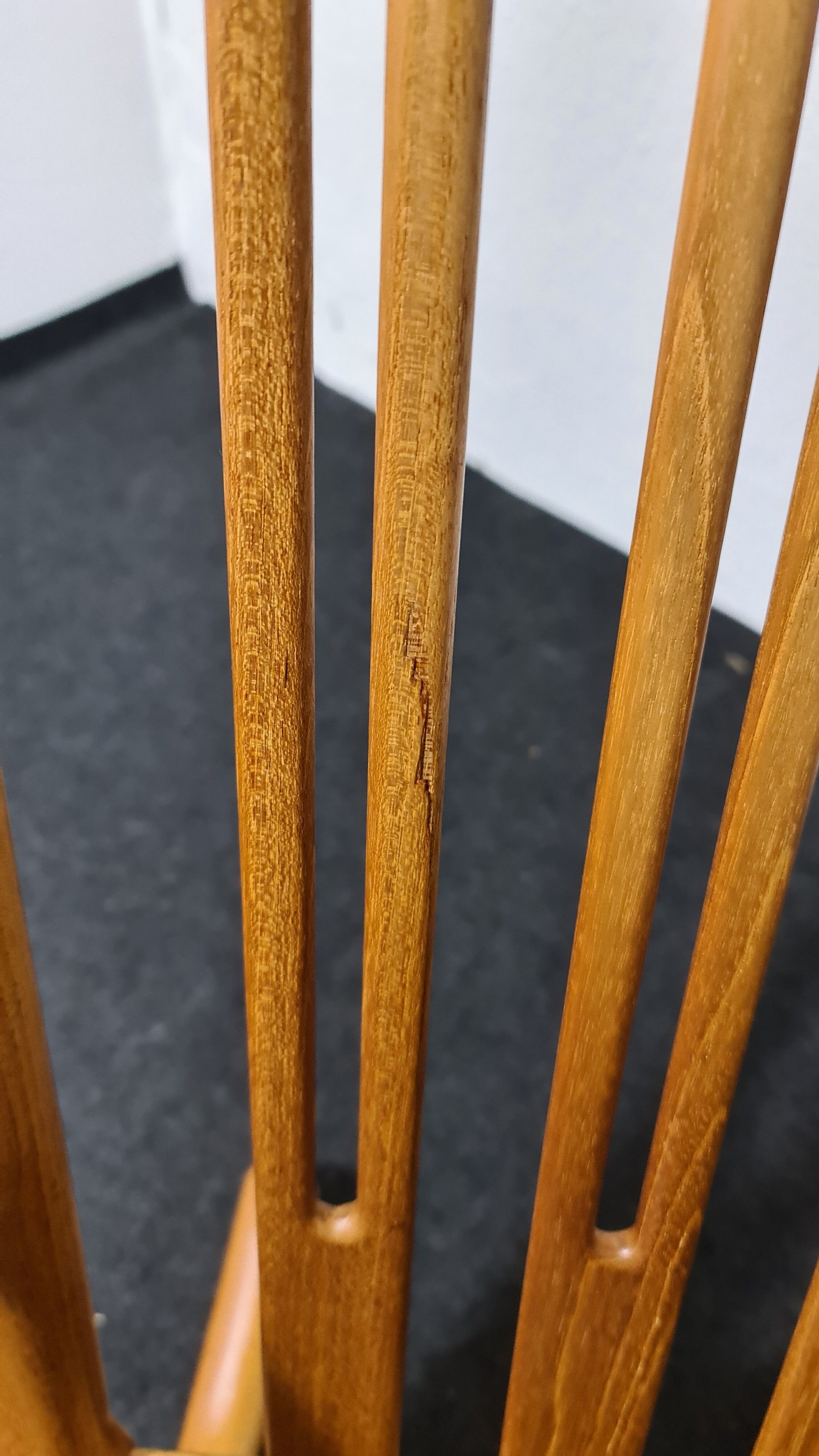 Rocking-chair en teck vintage par Jakob Kjaer