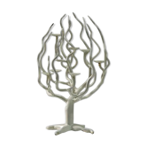 White brutalist tree candle holder “tree of life” 1970s.
