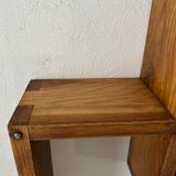 Cube oak wall shelf