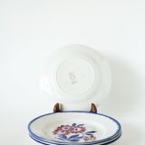 Set of 4 Gien dessert plates, Cancale model, 1970