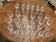 35 signed Saint-Louis crystal glasses – antique engraved floral decoration