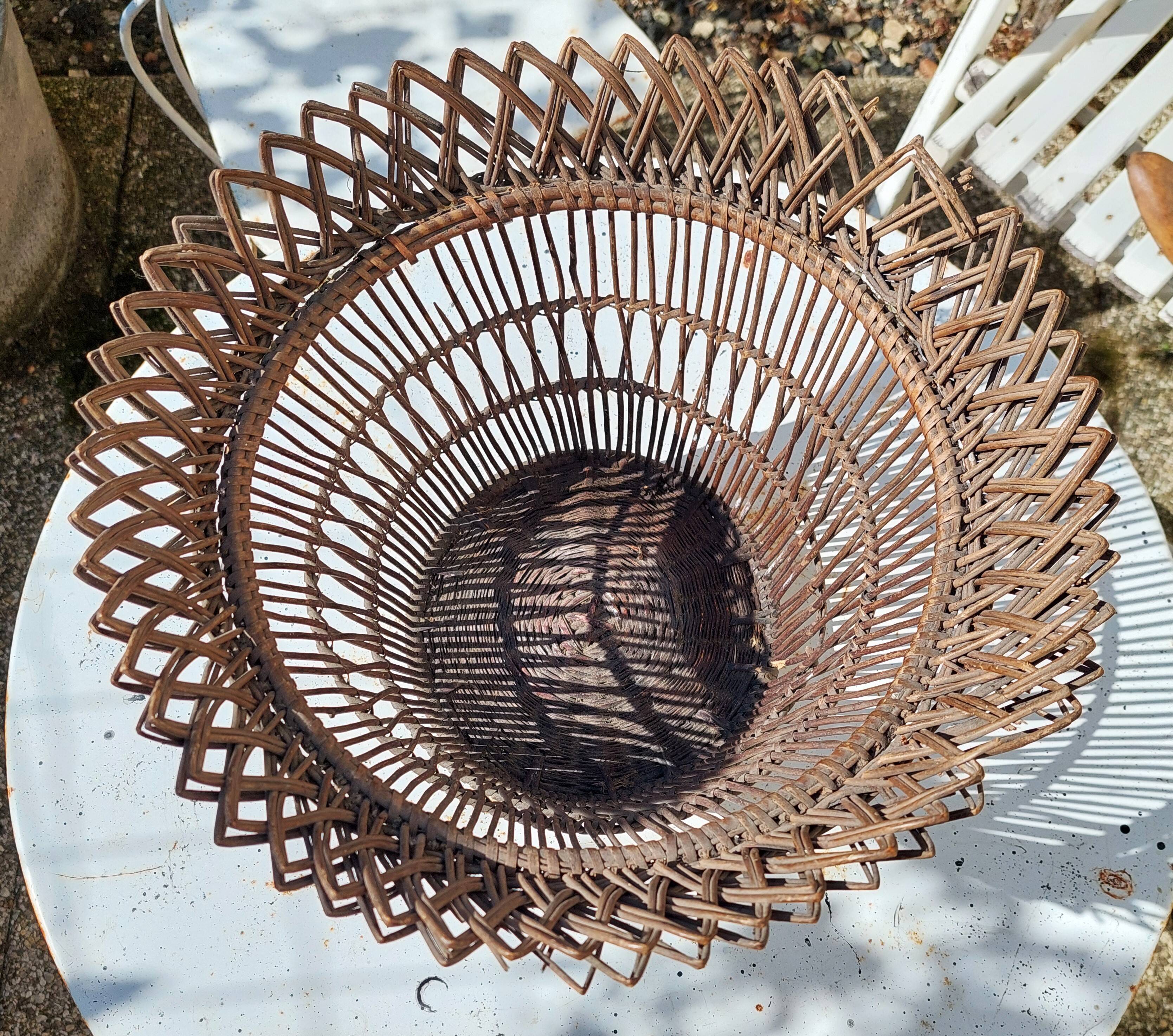 Corbeille vintage osier 23 cm