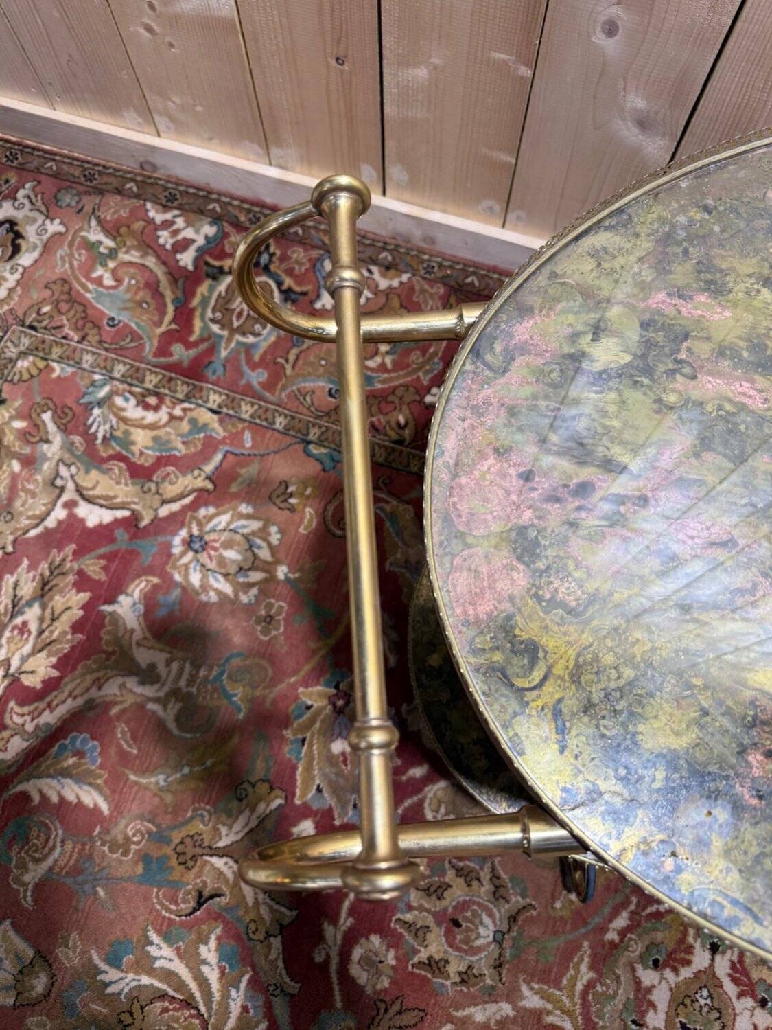 Service dessert in Louis XVI style – Brass & Faux Marble Trays – Year