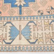 6x10 Salmon & Blue Comtemporary Vintage Rug, 194x297Cm
