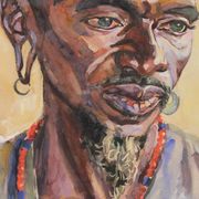Portrait of a Beninese by Pierre Matossy (1891-1969) - dated 20 June 1952