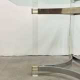 Octagonal dining table, Italian design, circa 1970.