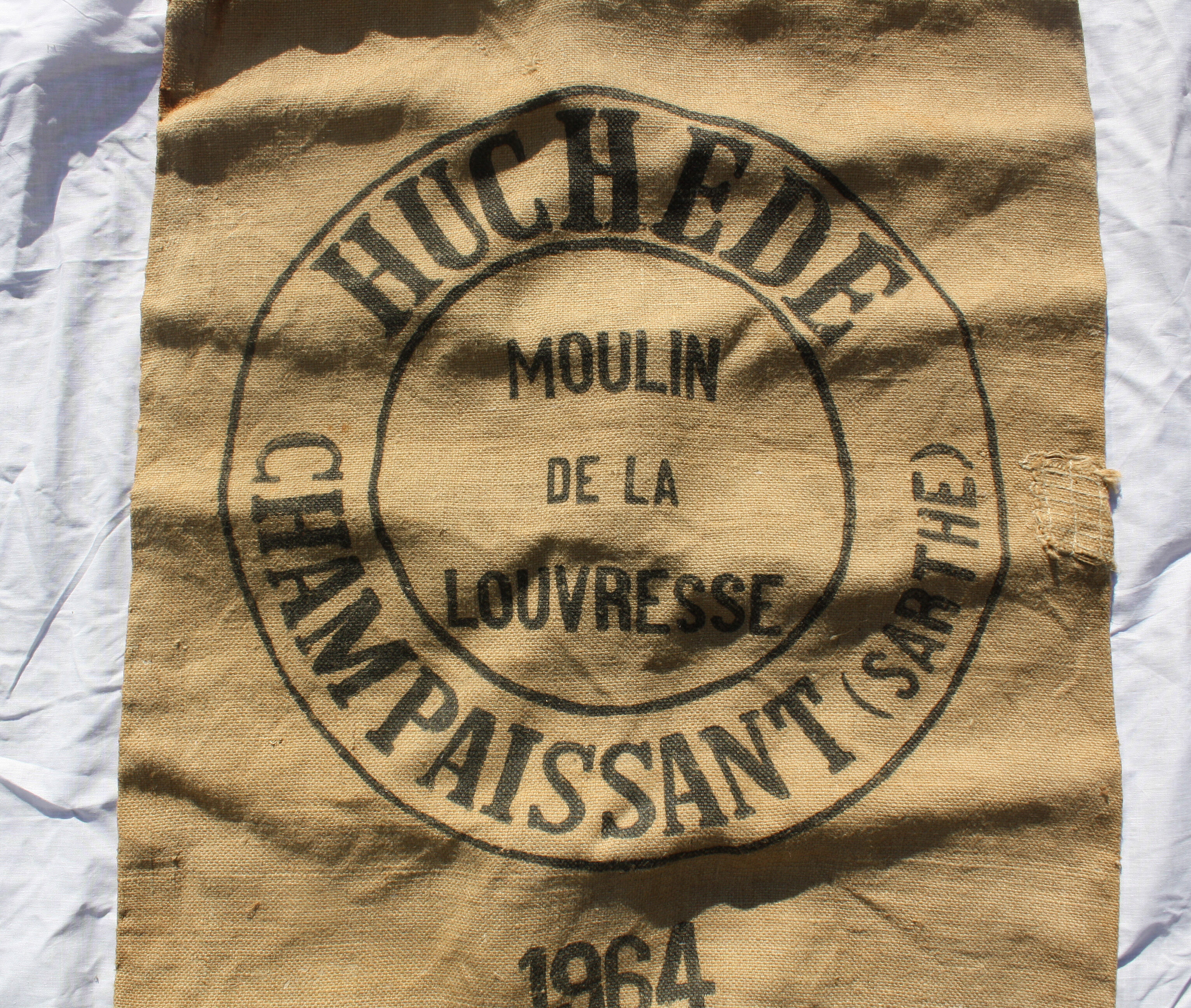 Old jute mill bag Sarthe