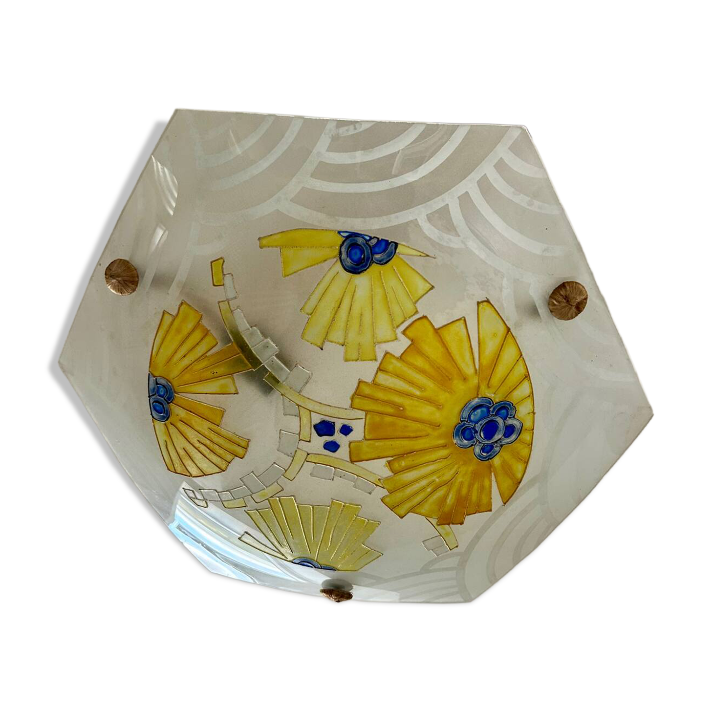 Art Deco glass pendant, 1930s