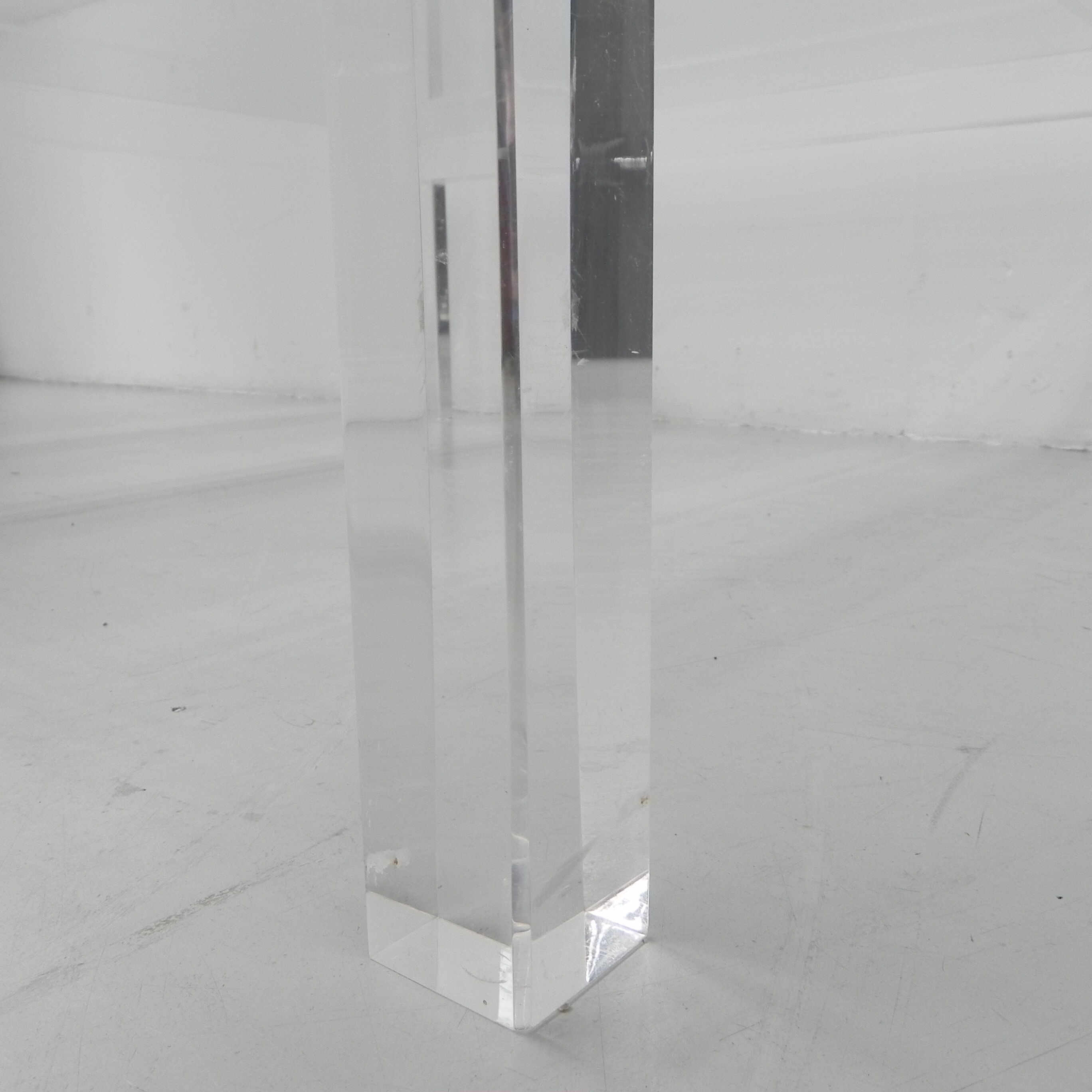 Vintage coffee table on perspex legs