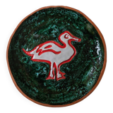 Decorative ceramic plate with duck decoration