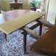 Table Louis Philippe et 4 chaises paillées noyer