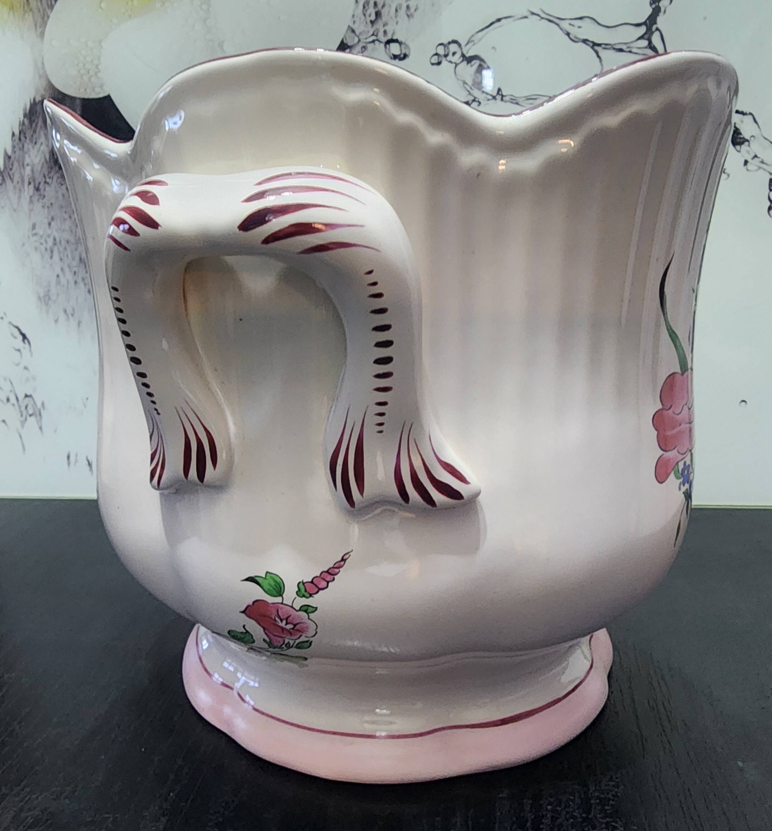 vintage cache-pot Lunéville K&G France flower decor