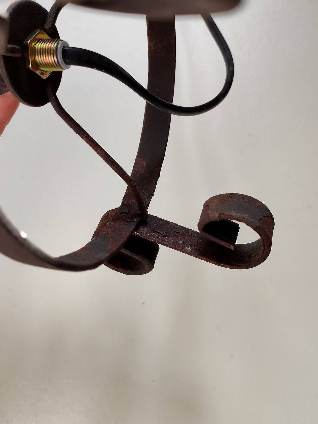 Large vintage glass mosaic egg lamp