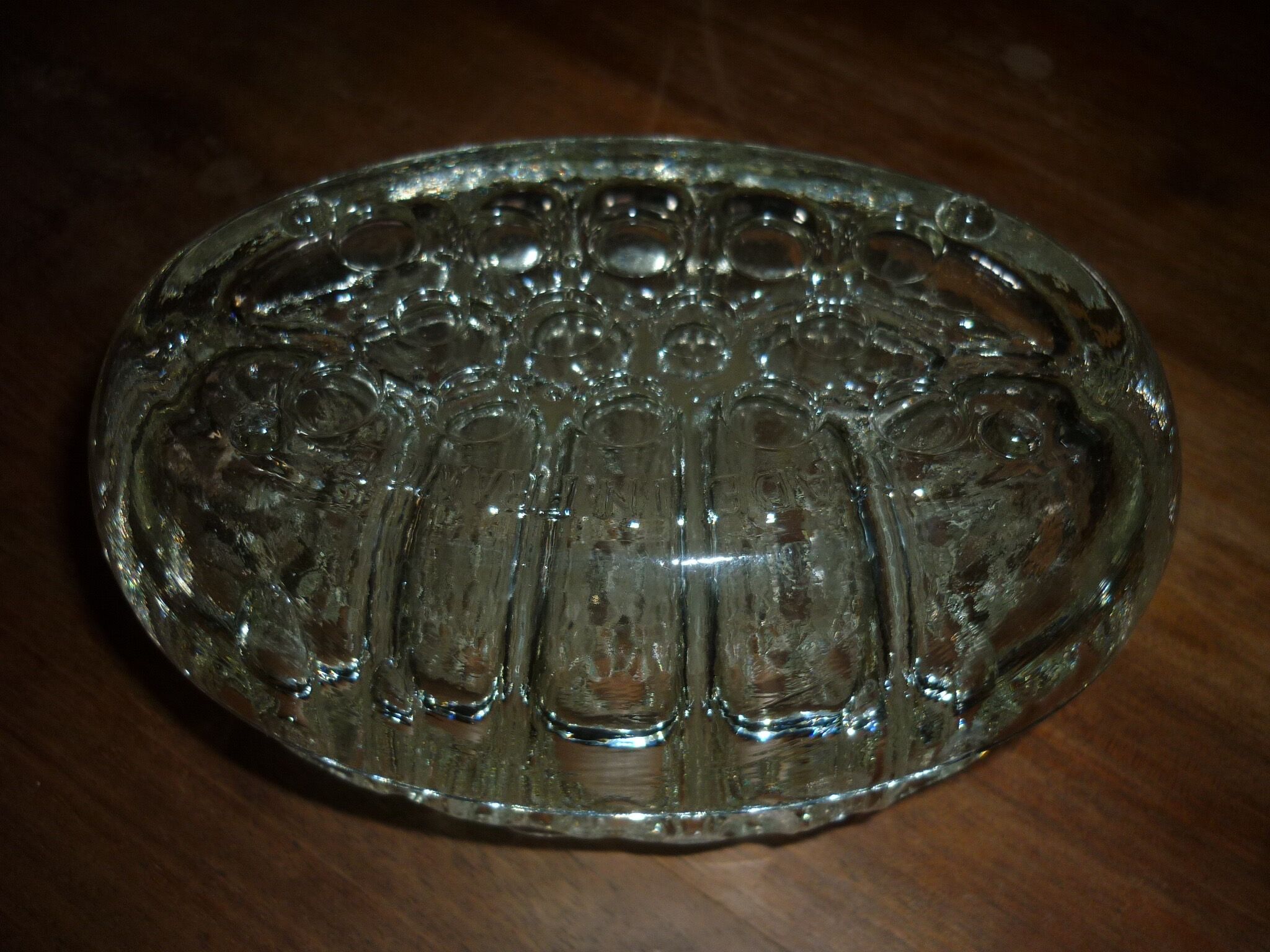 Pique oval glass flowers