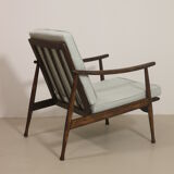 Scandinavian armchair 1960 curved armrests