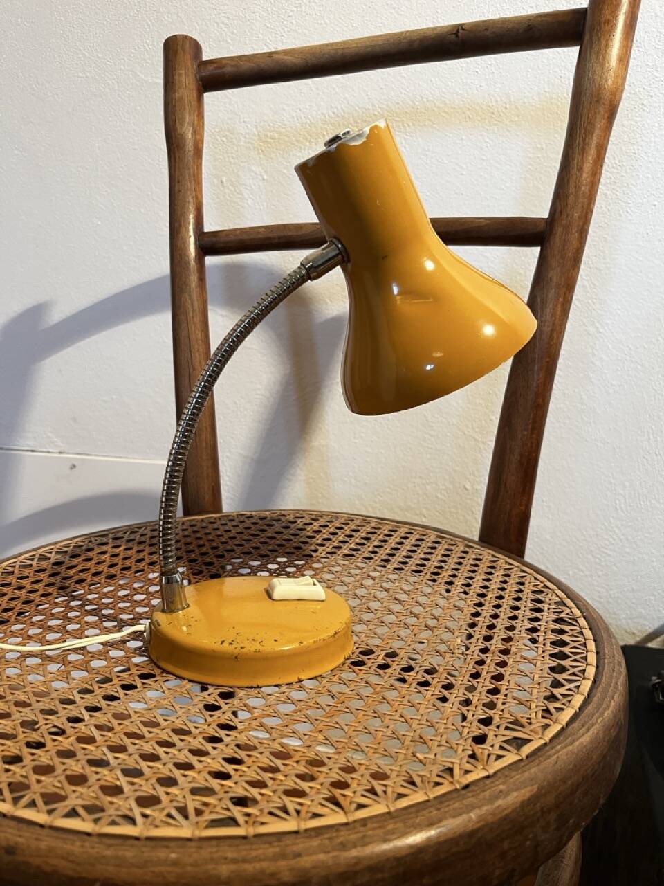 Bedside desk lamp, aluminium, vintage anni '50, italia