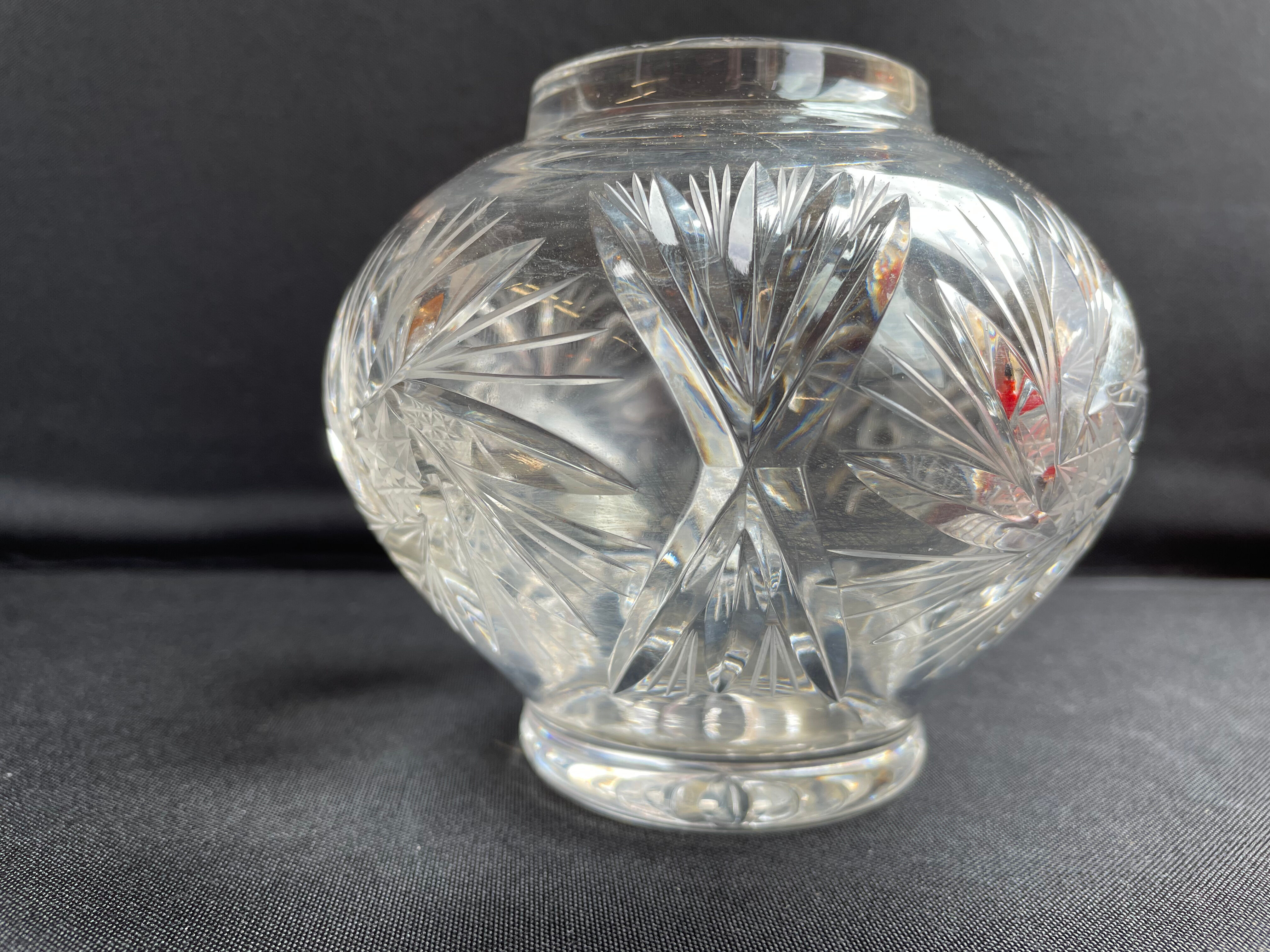 Ball Vase (1) - Cut Crystal