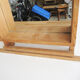 Ancien grand miroir de salle de bains en bois massif