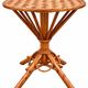 Ensemble de jardin vintage en rotin tressé –table ronde et 4 fauteuils