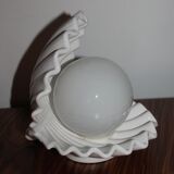 Vintage ceramic shell lamp