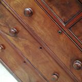 English chest of gold mahogany veneer