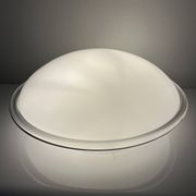 Vintage opal glass ceiling light Saturne Leucos 1970 Italy Diameter 39