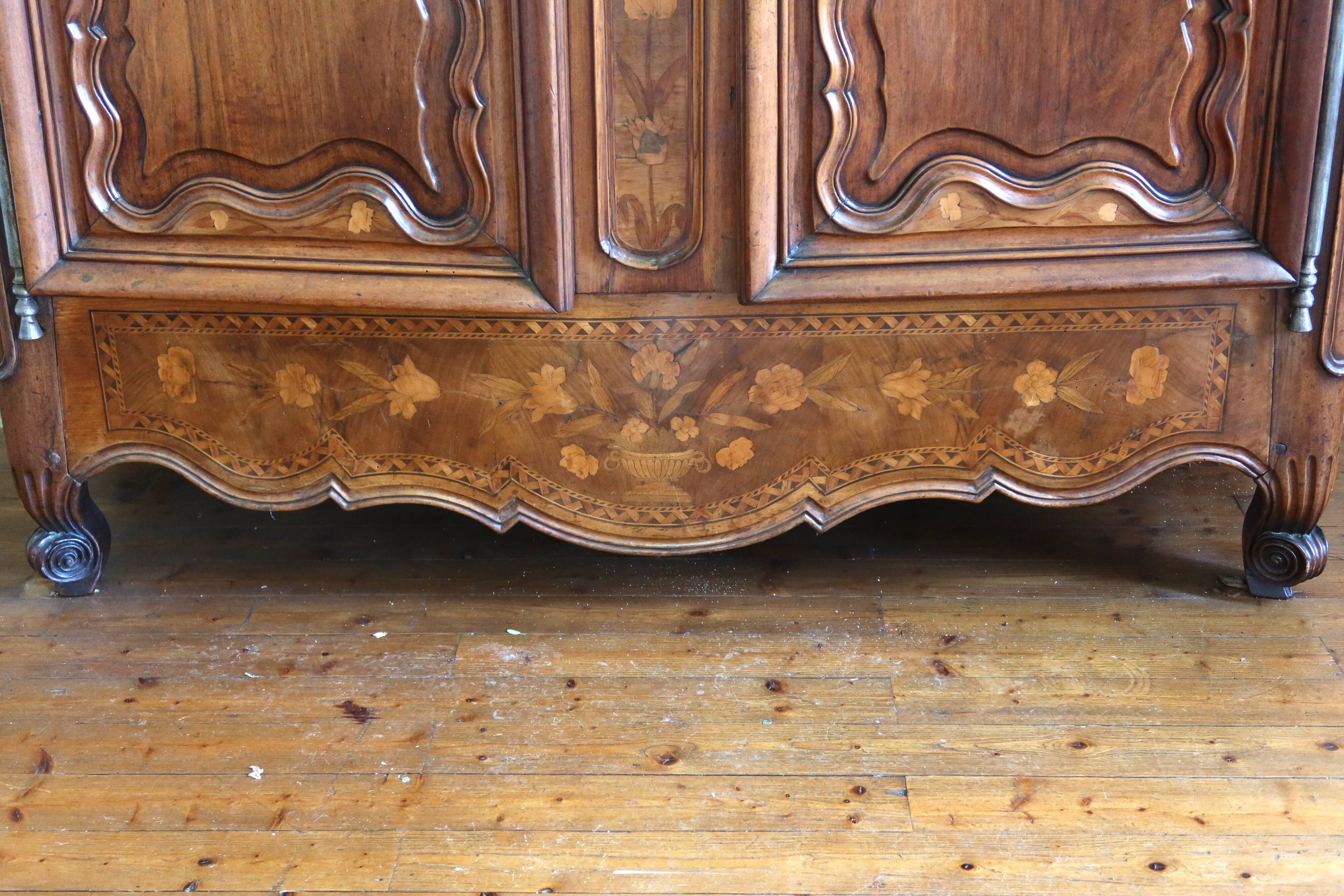 18th century curved Louis XV wardrobe