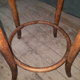 High bent wooden stool