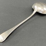 Silver-plated cream ladle signed christofle, baguette rush model
