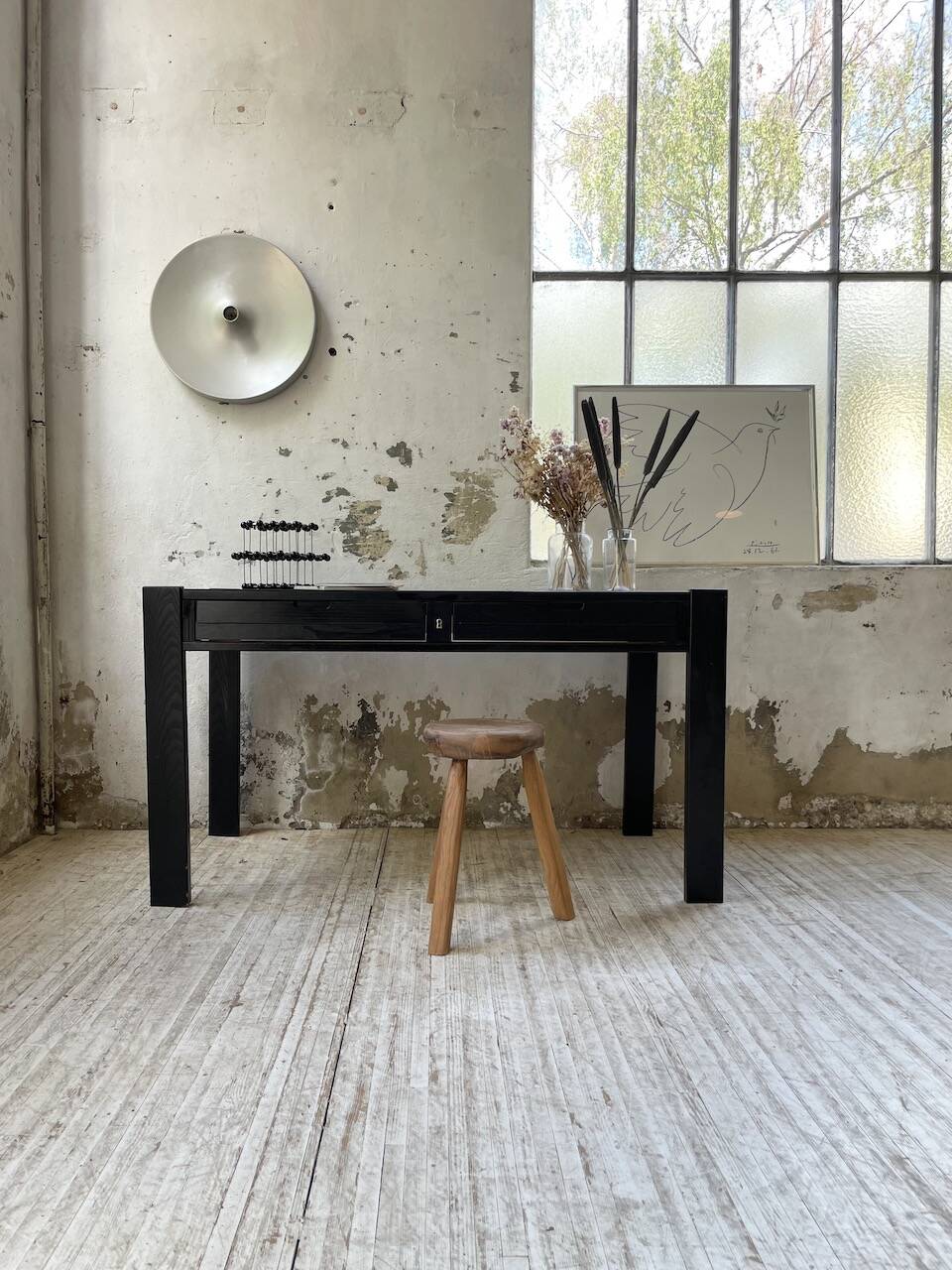 Regain black stained elm desk